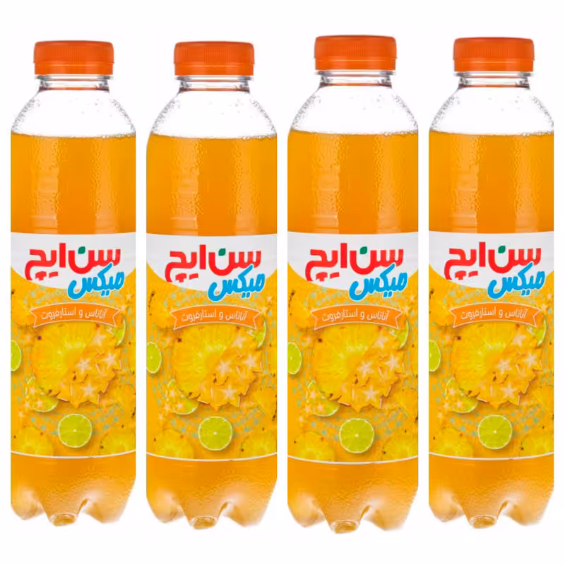 نوشیدنی میکس سن ایچ طعم اناناس و استارفروت - 750 میلی لیتر بسته 4عددی