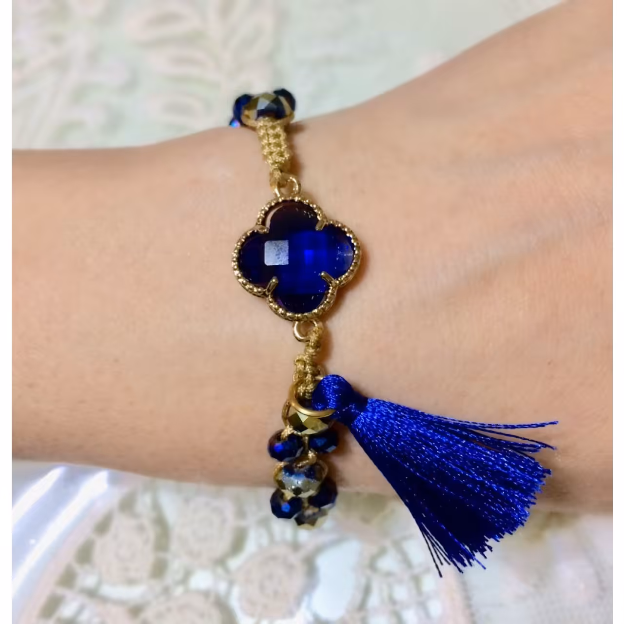 دستبند كريستال بافت