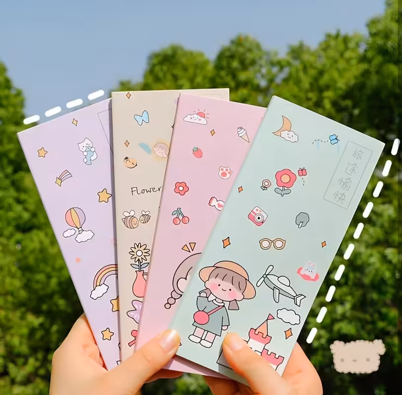 استیک نوت دفترچه ای طرح دختر