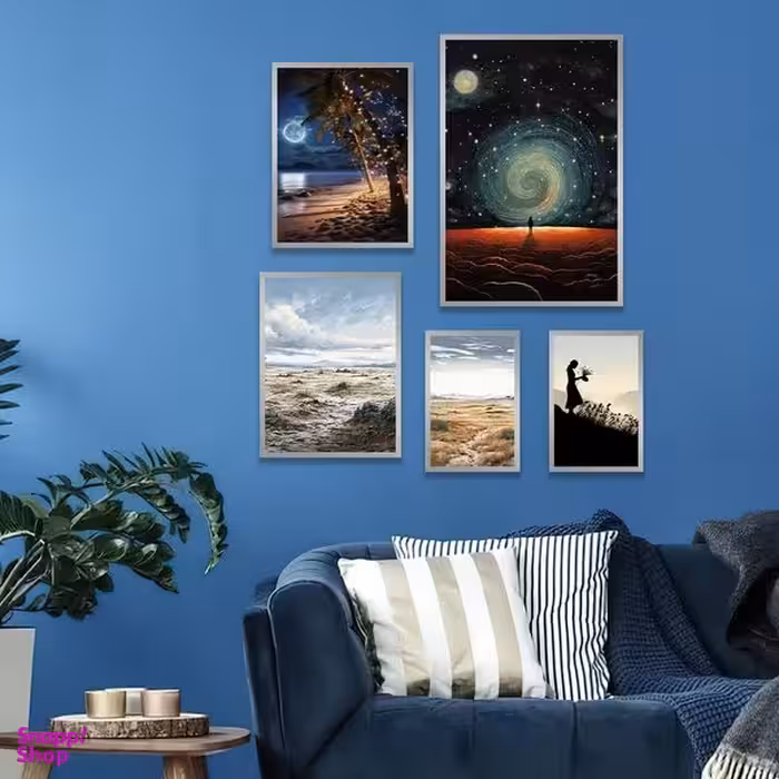 تابلو بکلیت مدل طرح آسمان شب و طبیعت کویری SI-1132 مجموعه 5 عددی
