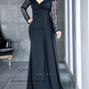 پیراهن شب زنانه کرپ مدل مجلسی