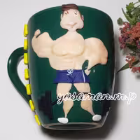 ماگ بدنساز،هدیه بسیار خاص،ساخته شده با خمیر پلیمری فیمو،ضد اب و قابل شستشو
