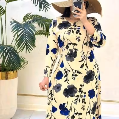 پیراهن ساحلی زنانه کرپ مدل پنی