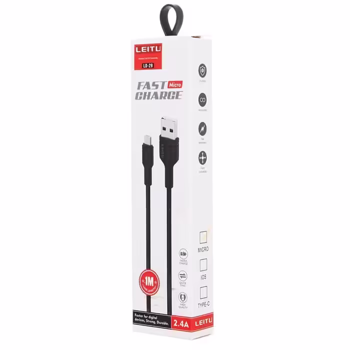 کابل تبدیل USB به USB-C لیتو مدل LD-29 طول 1 متر