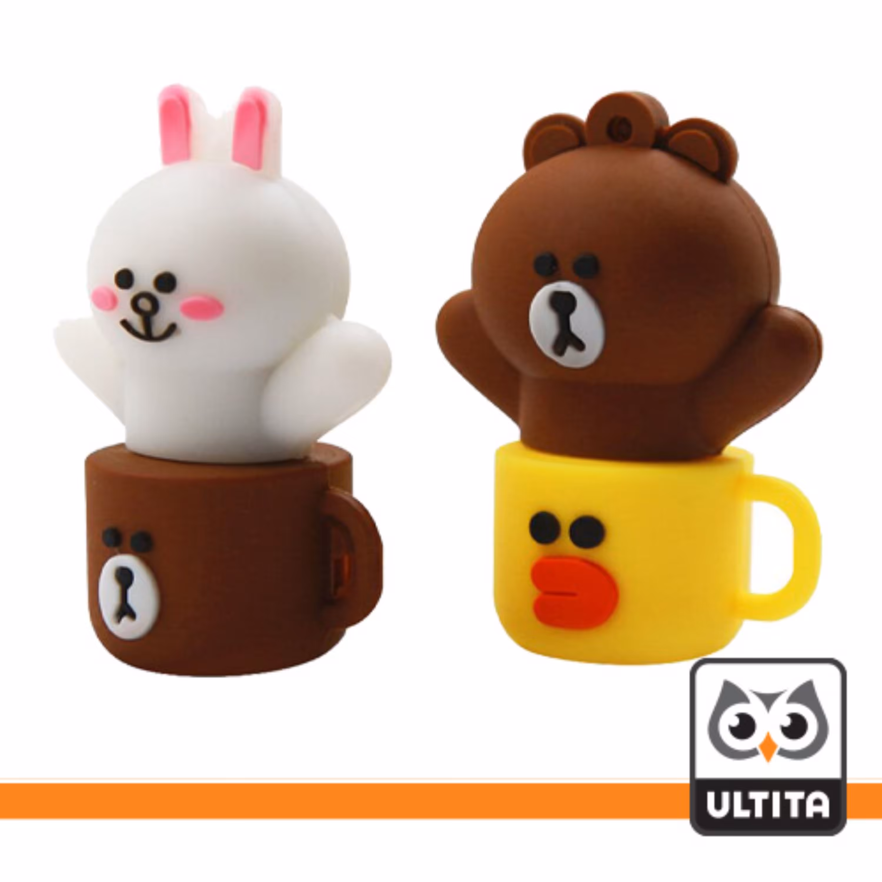 فلش خرس قهوه ای و خرگوش کانی 8 گیگ اولتیتا با گارانتی 