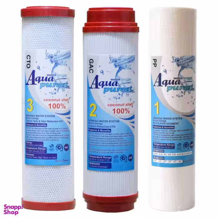 فیلتر دستگاه تصفیه آب آکوا پیورست مدل ZH 3033 RO REW مجموعه 3 عددی