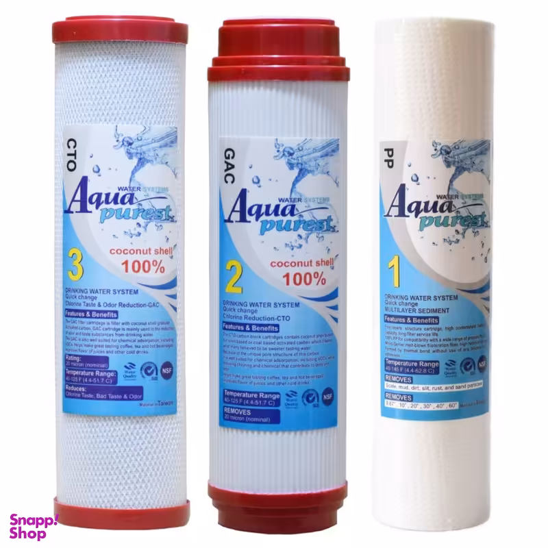 فیلتر دستگاه تصفیه آب آکوا پیورست مدل ZH 3033 RO REW مجموعه 3 عددی