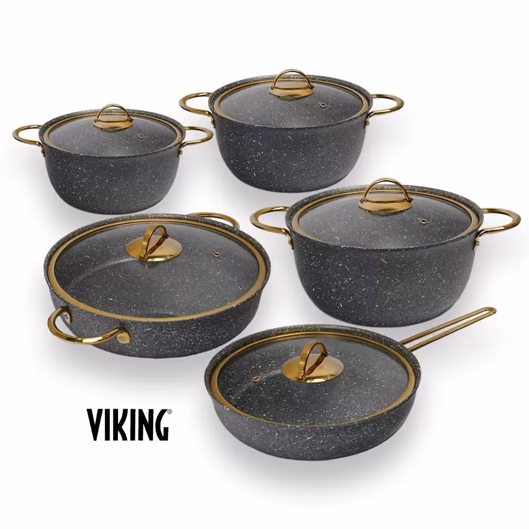 سرویس قابلمه گرانیت وایکینگ 10 پارچه طوسی