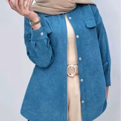 مانتو اسپرت زنانه مخمل مدل باران