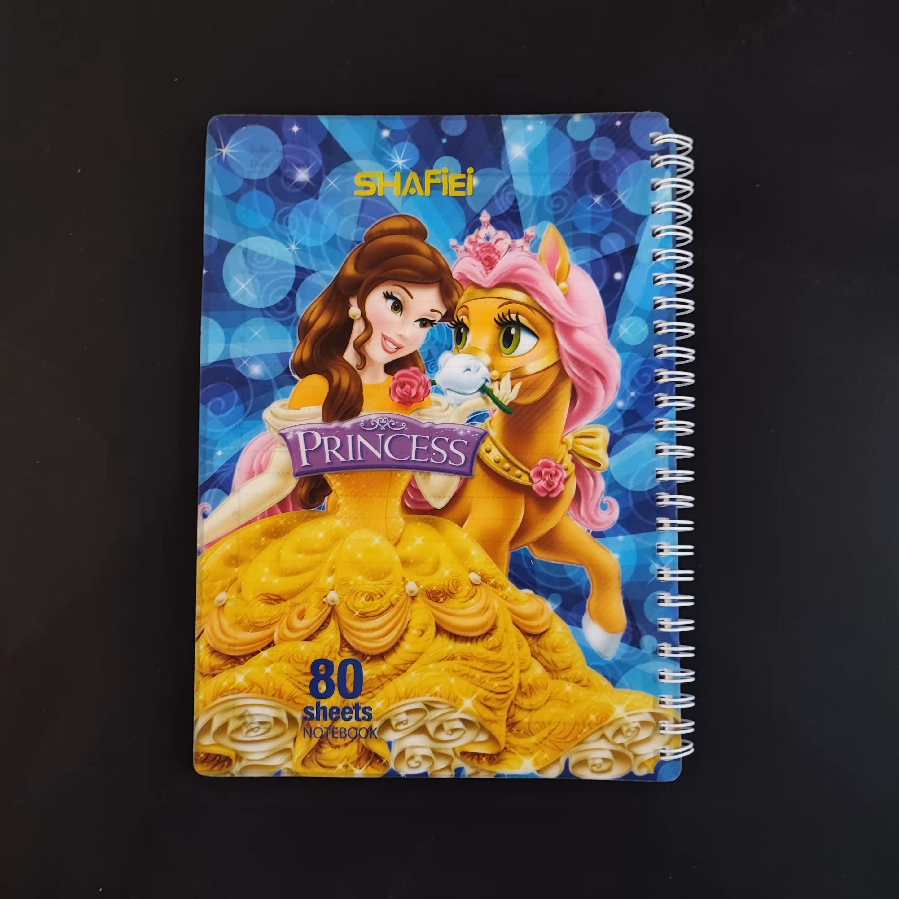 دفتر 80 برگ - طلقی سیمی - خط دار شفیعی - کد 37 - طرح پرنسس 