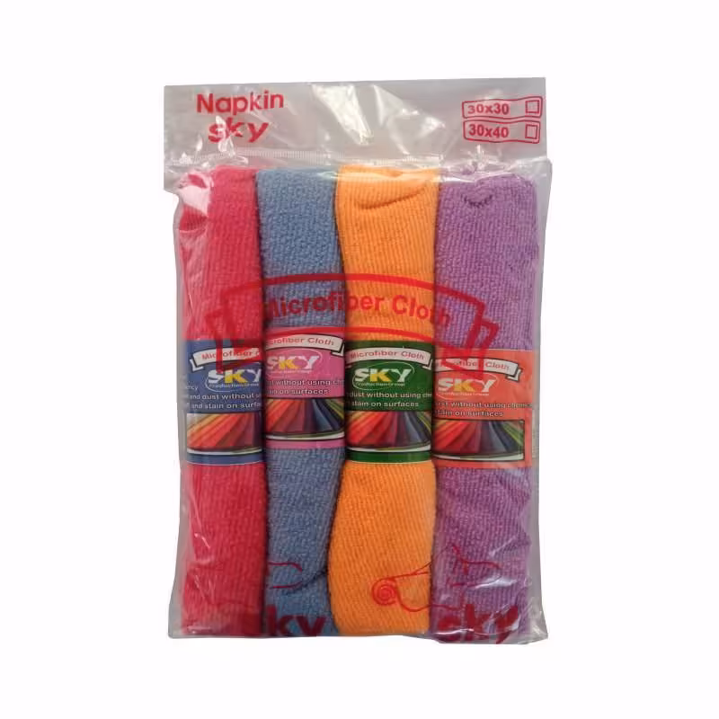 دستمال 4 عددی میکروفایبر اسکای 