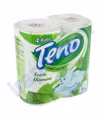 دستمال توالت لحظه های تازه سه لایه 4 رول تنو