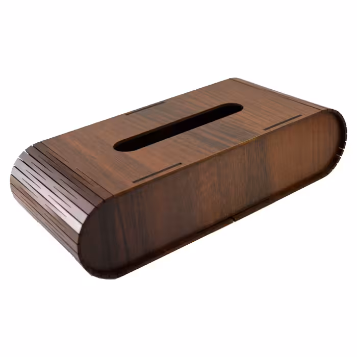 جعبه دستمال کاغذی چوبی مدل در دار 104