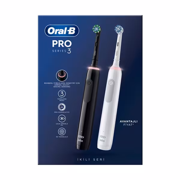 مسواک برقی اورال بی Oral B مدل Pro3 3900 ست 2 عددی