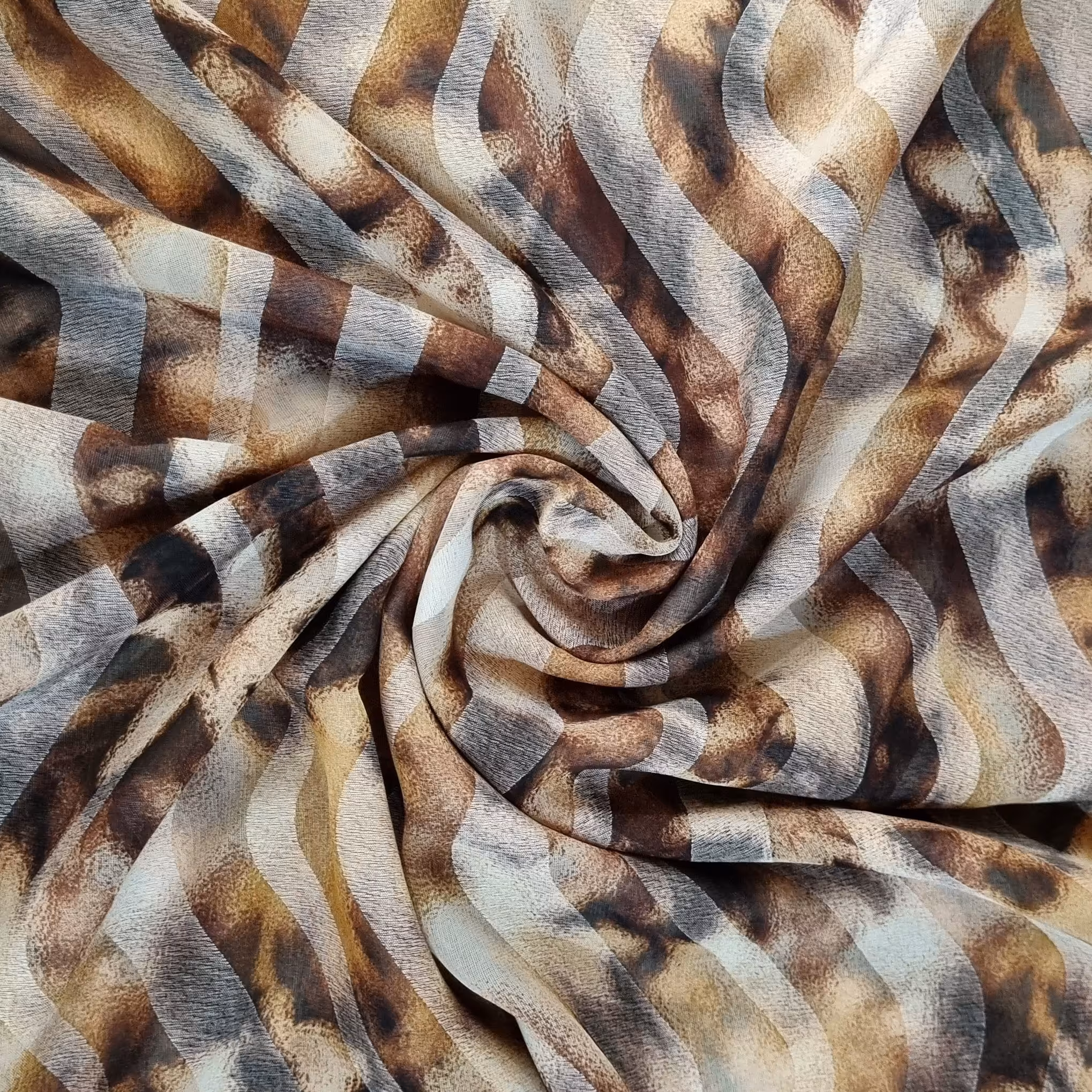 پارچه لباس مدل حریر گرم بالا طرح موجی