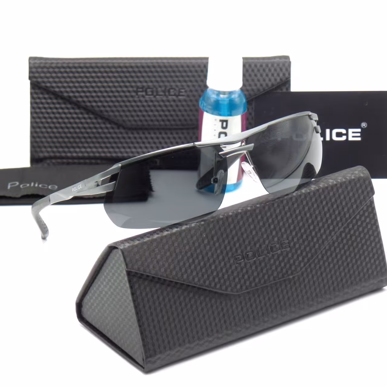 عینک آفتابی آلومنیومی مردانه پلیس UV400 دسته فنر  POLICE