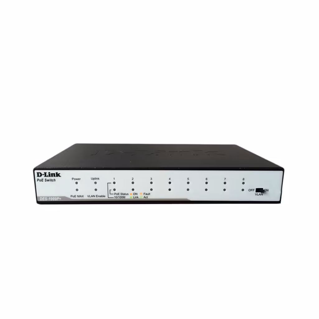 قیمت و خرید سوییچ شبکه 8 پورت PoE دی لینک مدل DES-1009 Plus | نت ران