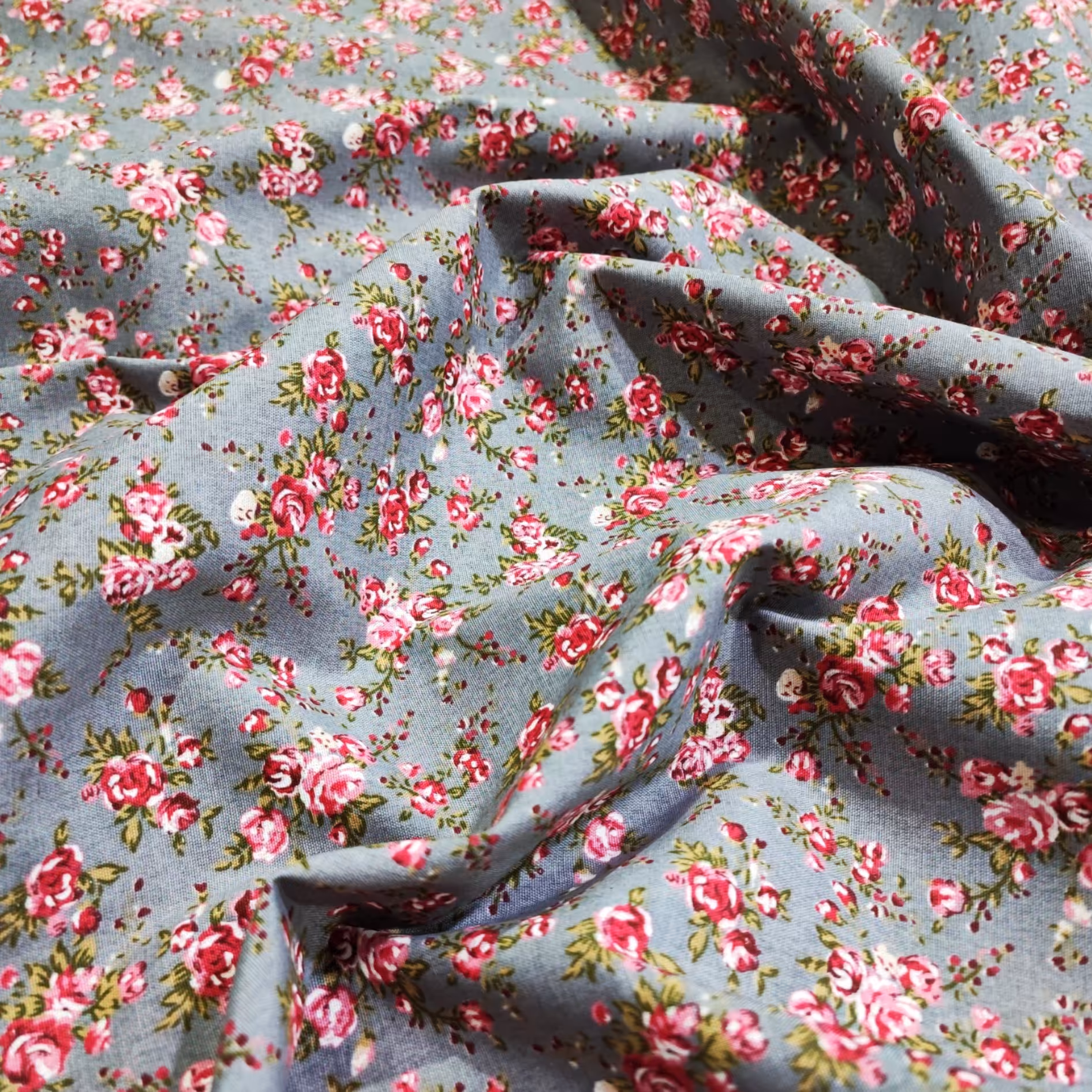 پارچه ملحفه و پرده متری مدل گل گلی عرض 2متر