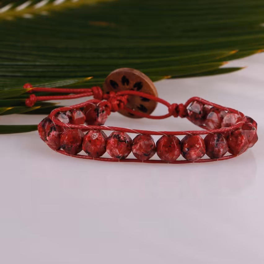 دستبند چرم و سرپنتین تراش استار