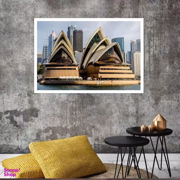 تابلو بکلیت طرح منظره خانه اپرای سیدنی مدل قاب شاسی W-s8120