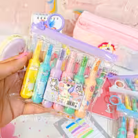 هایلایتر یونیکورن پک 6 عددی کپسولی فانتزی (اسب تکشاخ ) اورجینال 