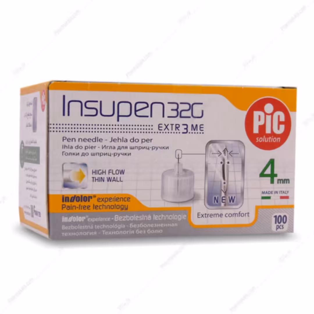 سرسوزن (پن نیدل) انسولین پیک 4 گیج 32 بسته 100 عددی