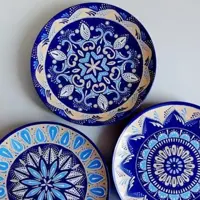 بشقاب سفالی دیوارکوب زیبا و سنتی ماندالا