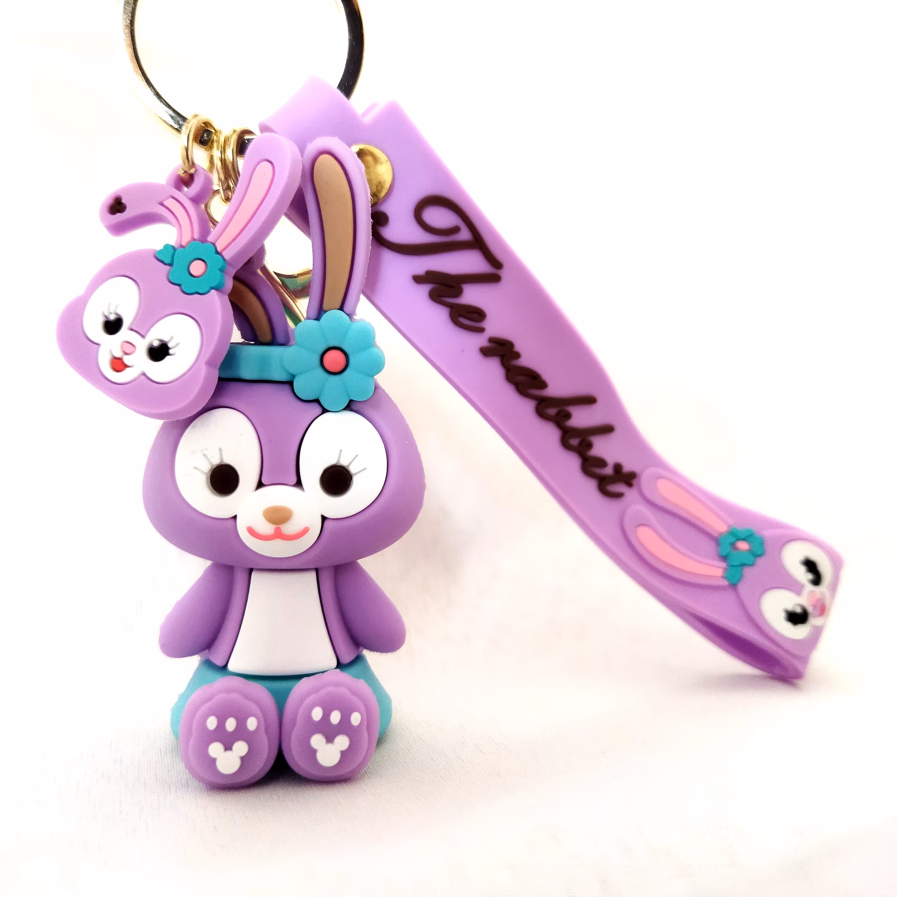 جاکلیدی سیلیکونی طرح خرگوش بنفش درجه یک