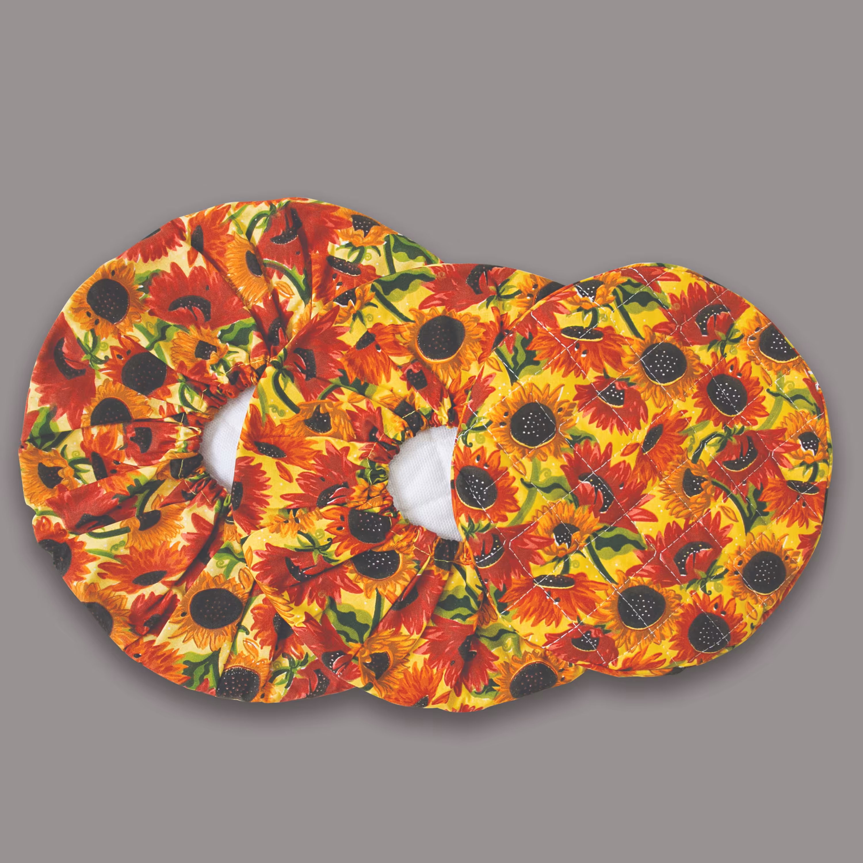 دمکنی 3تایی کشدار چاپی طرح افتابگردان