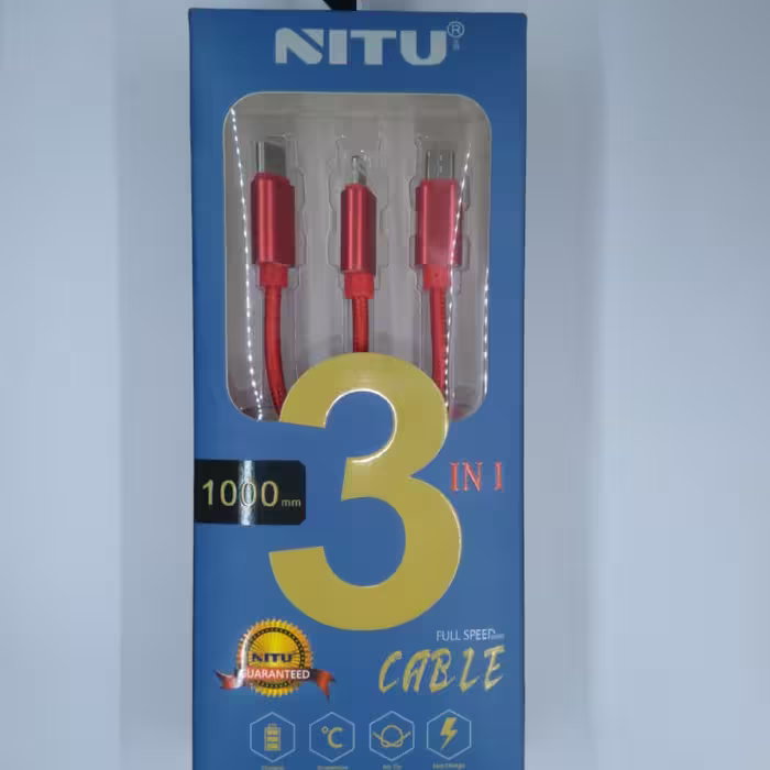 کابل شارژ سه سر NITU کد 276