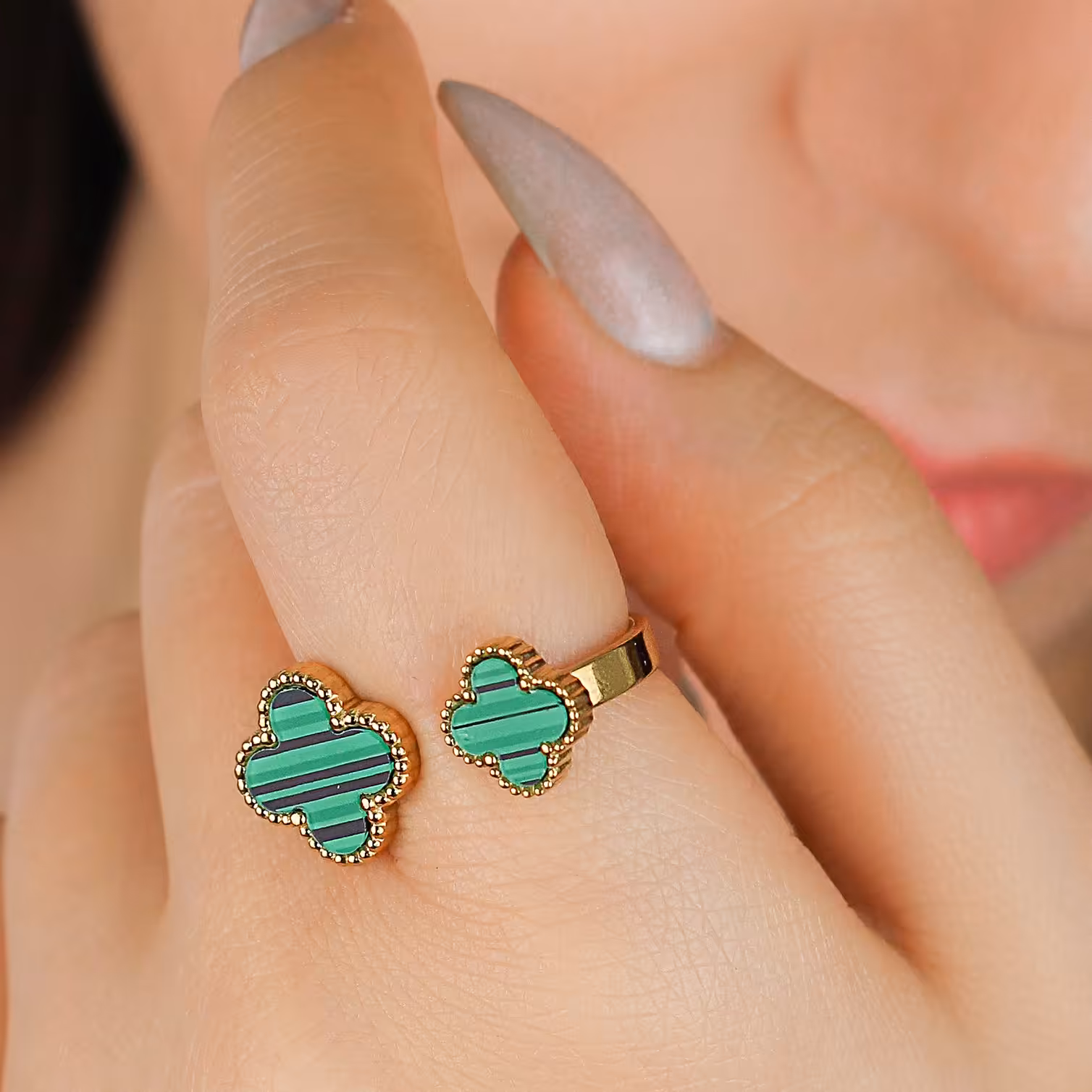 انگشتر استیل طرح ونکلیف رنگ ثابت ضد حساسیت AAE-195