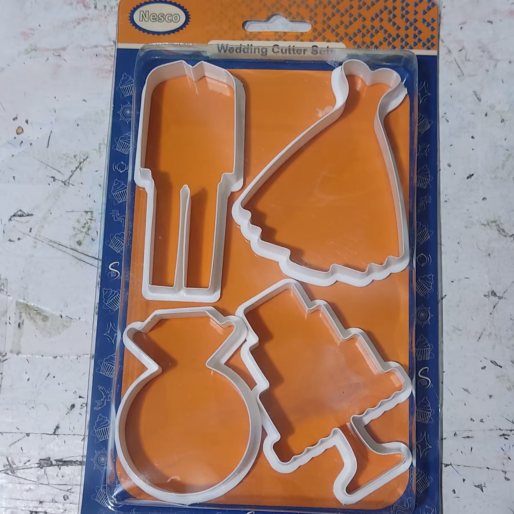 کاتر چهارتایی عروس و داماد و انگشتر حلقه