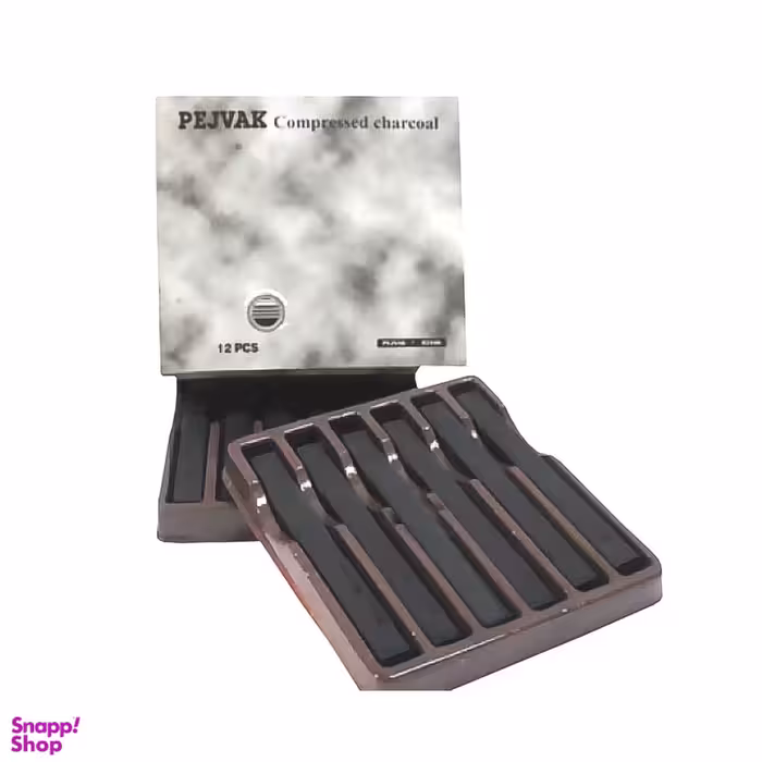 زغال طراحی پژواک مدل compressed charcoal بسته 12 عددی