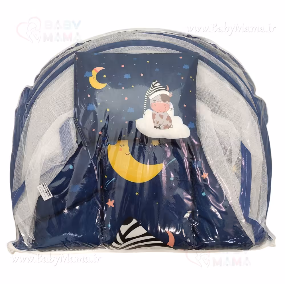 پشه بند با تشک و بالش مخمل طرحدار