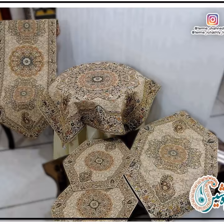 ترمه 5تیکه طرح افشار پلی استر