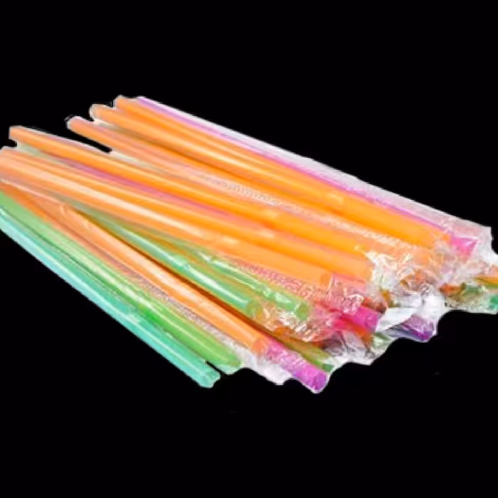 نی یکبار مصرف  تک سلفون (بسته 2500 تایی)