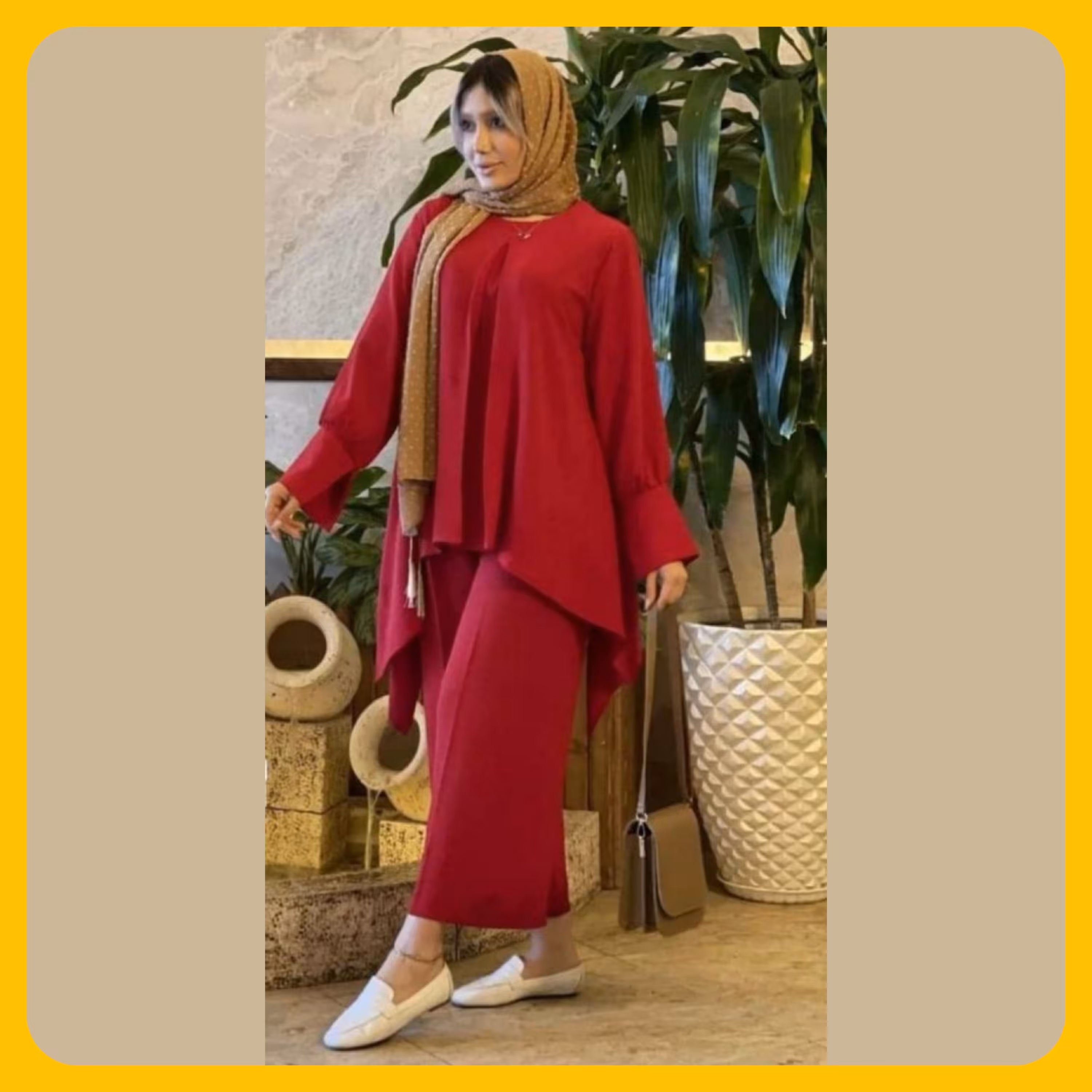 ست تونیک شلوار ابروبادی زنانه