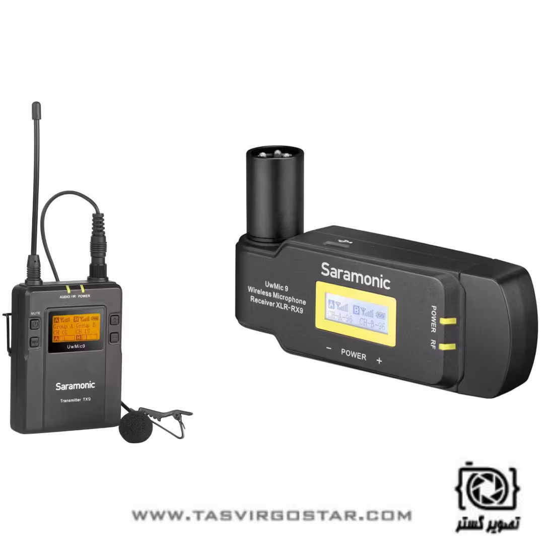 کیت میکروفن بی سیم Saramonic UwMic9 با گیرنده Plug-In