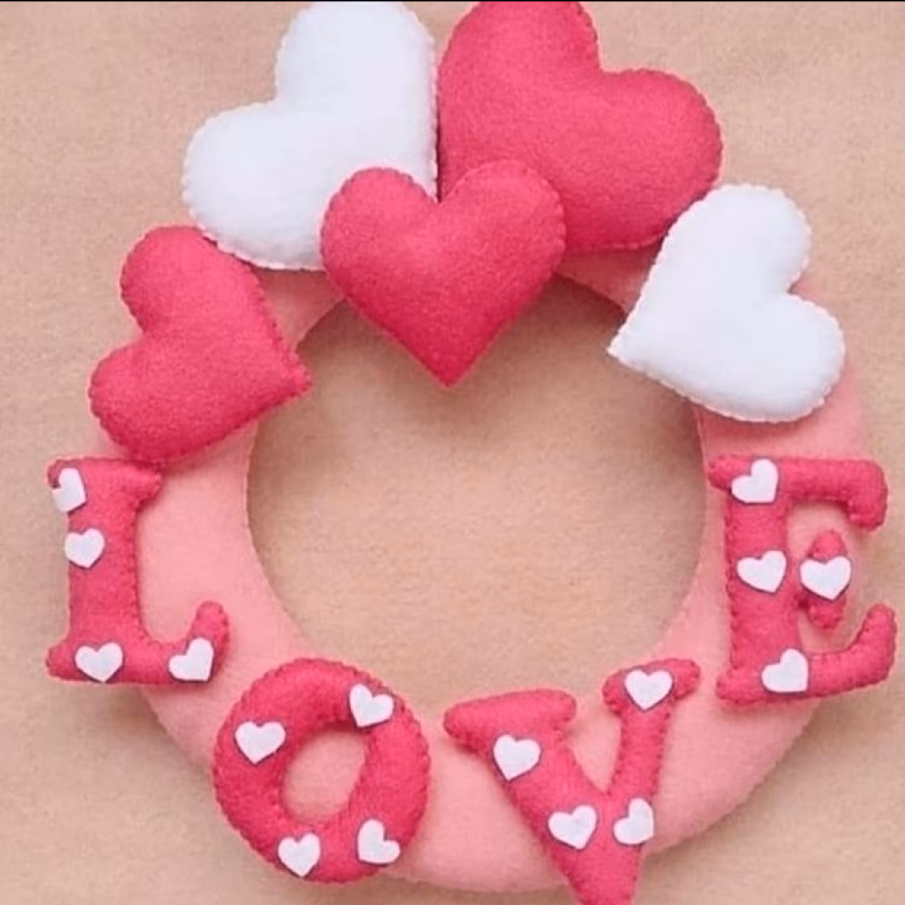 حلقه نمدی (طرح قلب و love)