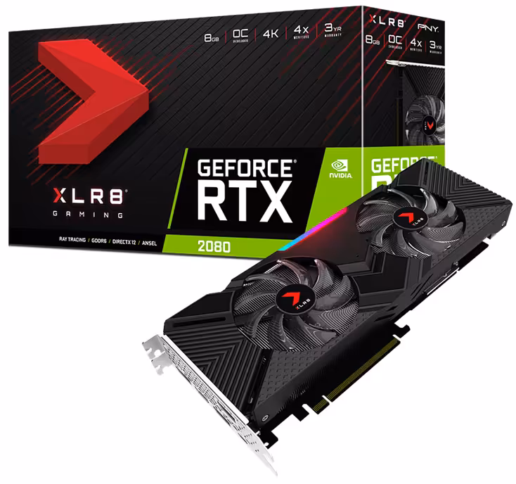 کارت گرافیک پی ان وای مدل GeForce RTX 2080 8GB XLR8 با حافظه 8 گیگابایت