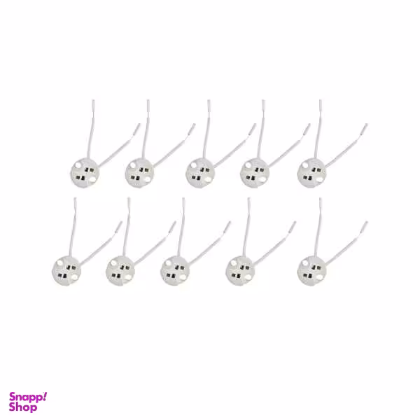 سوکت لامپ هالوژن پایه GU5.3 مدل abs-10cm بسته 10 عددی