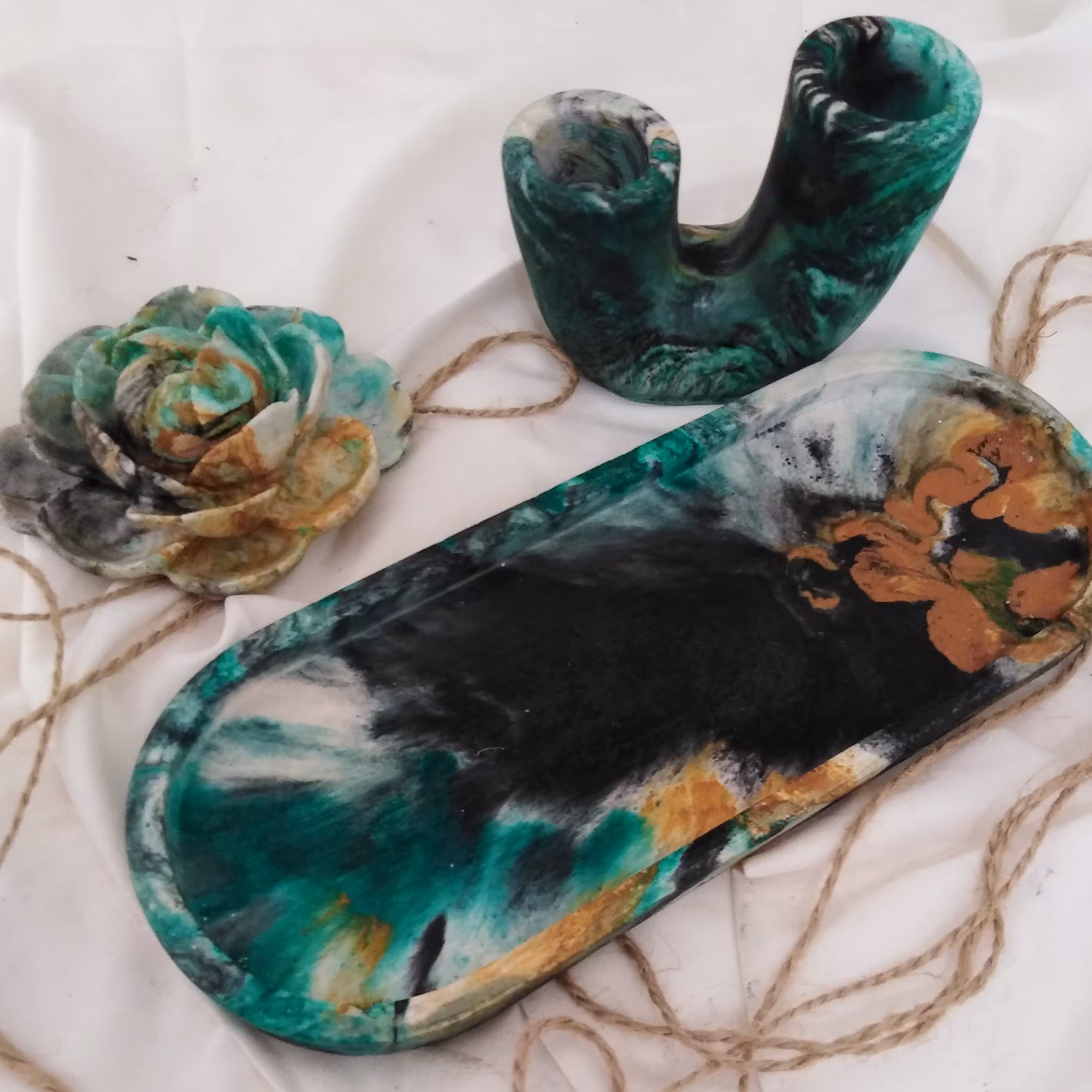 ست بتنی  3 تایی سبز