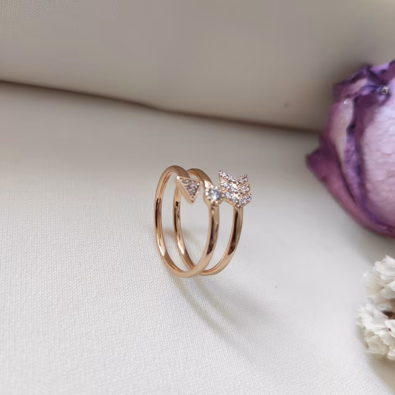 انگشتر  سه لاین ژوپینگ کد B1043