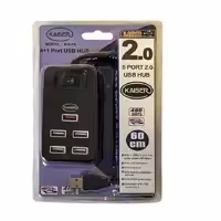 هاب 5 پورت USB2.0 کلیددار سیم بلند کایزر مدل KH-15