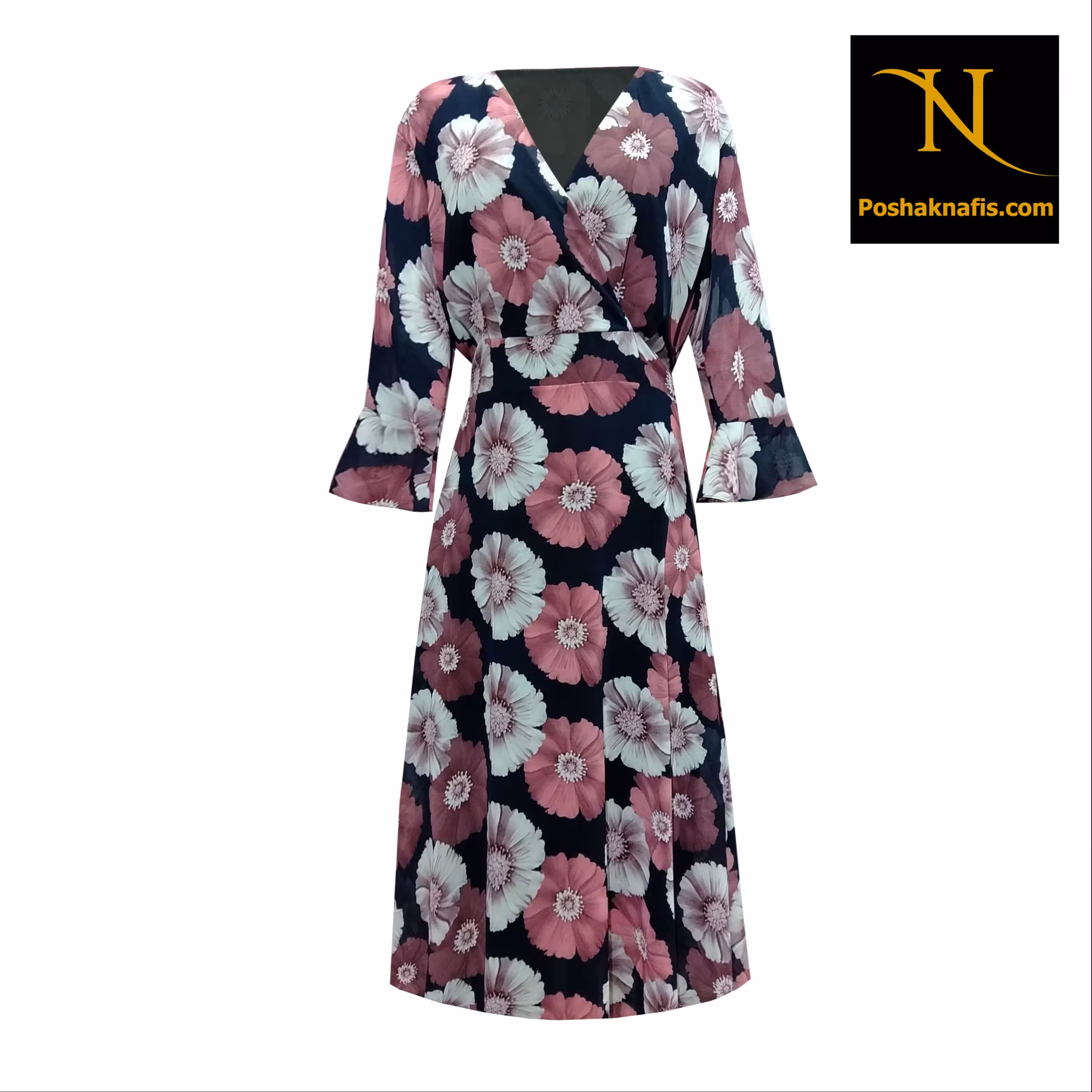 پیراهن زنانه سایز 2 مدل یانگوم کمر باریک کلوش پیراهن مجلسی کد 107007