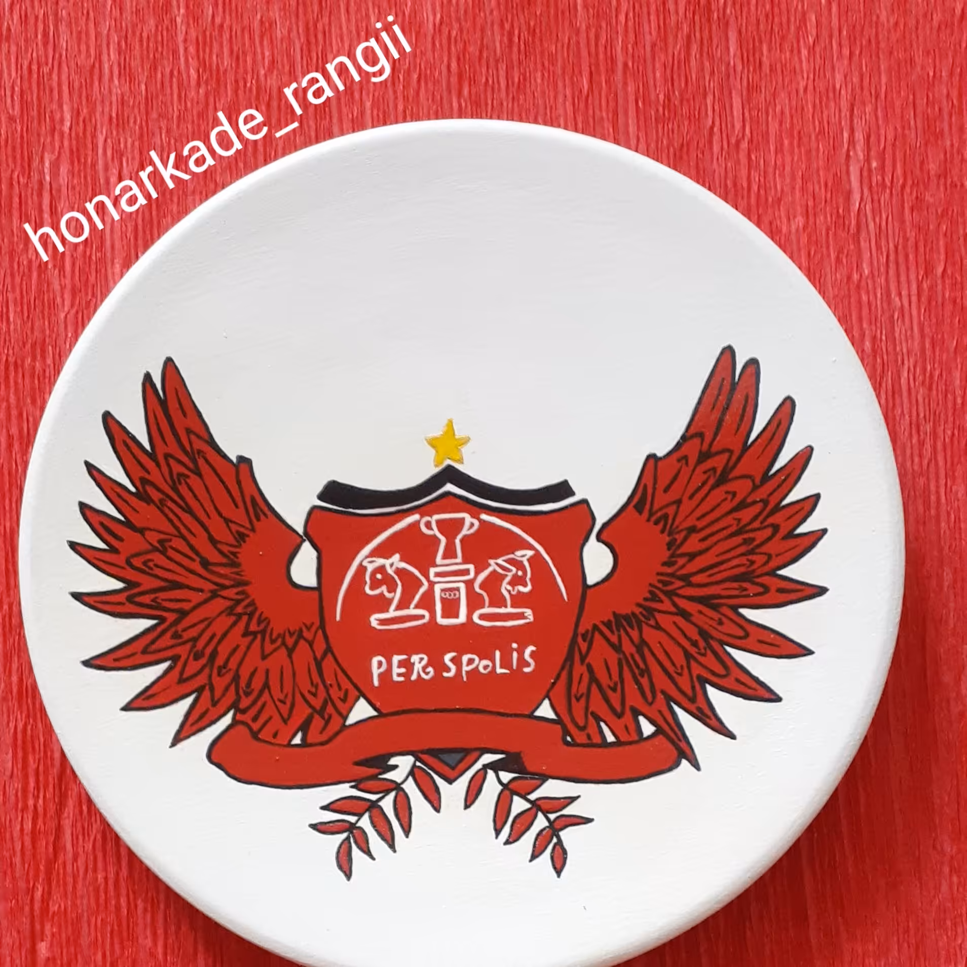 بشقاب دیوارکوب پرسپولیس قرمزته