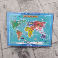 پازل 200 قطعه طرح نقشه جهان جذاب و با کیفیت عالی 