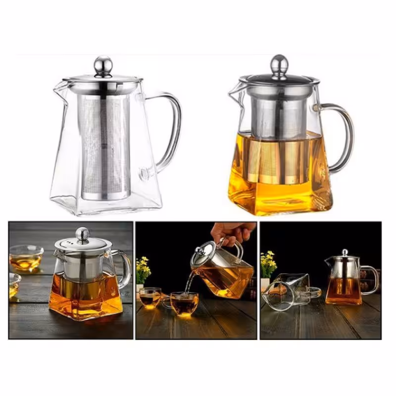 قوری  پیرکس کف مربع 750میل H33