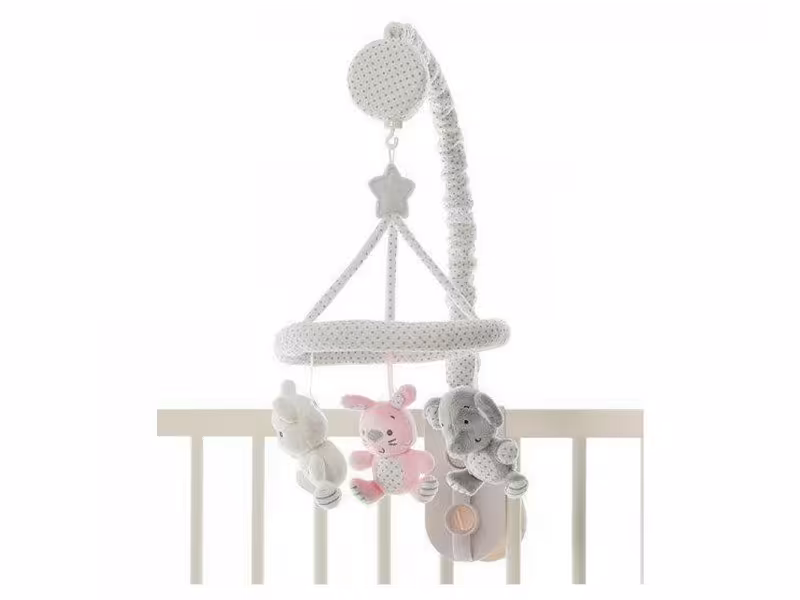 آویز  بالای تخت موزیکال رنگ صورتی playgro کد 6985566