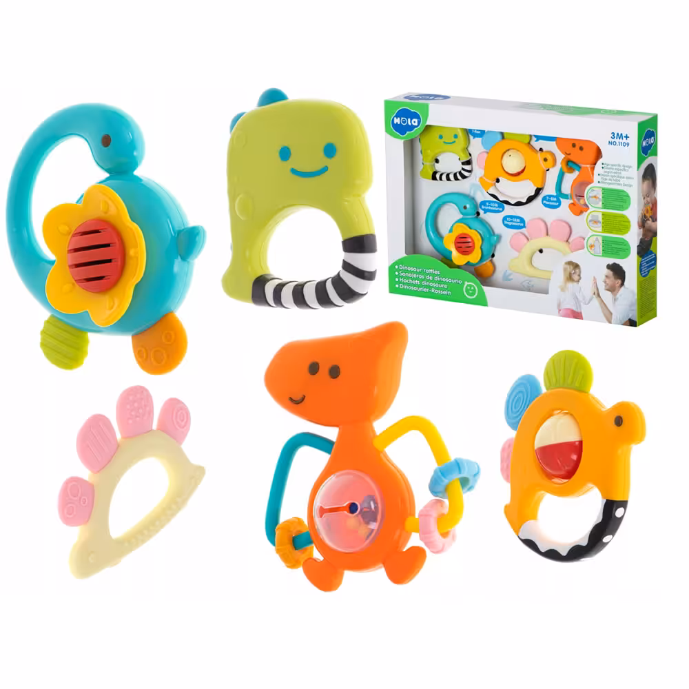 پک جغجغه طرح دایناسور 1109 هالی تویز Huile Toys